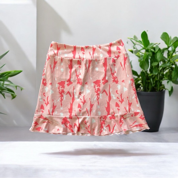 Golftini Light Pink Skort with Dark Pink & White Abstract Streak Print - Picture 3 of 16